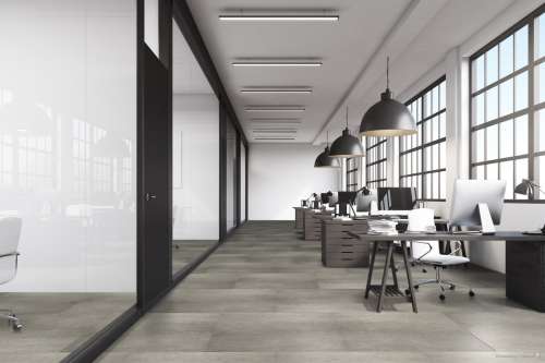 Preview: TFD Marble Light Grey Vinyl Raumbild Büro